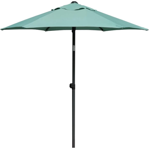 5.8ft Patio Umbrella Outdoor Table Umbrellas with Push Button Tilt, UPF50 Premium Steel Pole and Ribs for Deck, Lawn, Garden, Backyard & Pool (Aqua Green)