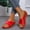 Red Sandals, variant on Womens Bohemian Slip On Wedge Slide Sandals Low Heel Arch Support Non-Slip Comfort Flat Sandall Casual Summer Slide Sandals Walking Shoes,Size 7.5