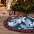 thumbnail image 5 of Sigee Flower for Christmas Decoration Tree Skirt Christmas Plaid Tree Skirt,Christmas home decor Holiday Tree Skirt Fits TChristmas Tree-48", 5 of 6