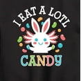 thumbnail image 3 of Instant Message - I Eat Alotl Candy - Toddler And Youth Crewneck Fleece Sweatshirt, 3 of 6