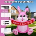 thumbnail image 6 of 5ft Easter Inflatables Outdoor Decoration Inflatable Bunny, Built in LED Lights Blow Up Yard Decoration for Lawn Garden Holiday Party, 6 of 9