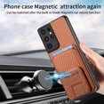 thumbnail image 6 of Allytech Card Holder Back Cover Case for Samsung Galaxy S21 Ultra, PU Leather TPU Hybrid Kickstand Anti-Scratch Shockproof Slim Vintage Phone Case for Galaxy S21 Ultra, Brown, 6 of 8