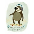 thumbnail image 2 of Vess, June Erica 12x14 Gold Ornate Wood Framed with Double Matting Museum Art Print Titled - Hipster Sloth II, 2 of 4