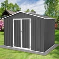thumbnail image 4 of Metal Garden Sheds 6ftx8ft Metal Outdoor Storage Shed With Door Waterproof Garden Storage Tool Shed For Outdoor Backyard Patio Garden, 4 of 6