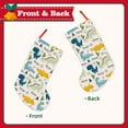 thumbnail image 2 of KLL Childish Dinosaur for 18" Christmas Stocking Snowman Xmas Stocking Holiday Christmas Decoration Gifts for Family Kids, 2 of 8
