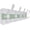 Green & White Plates & White Hook, variant on Rustic Large Wall Mounted Coat Rack-Coat Rack for Wall, Pine Solid Wood Coat Rack Hook, Farmhouse Coat Hanger Wall Mount for Hanging Jacket Coat Hat, Pack of 2