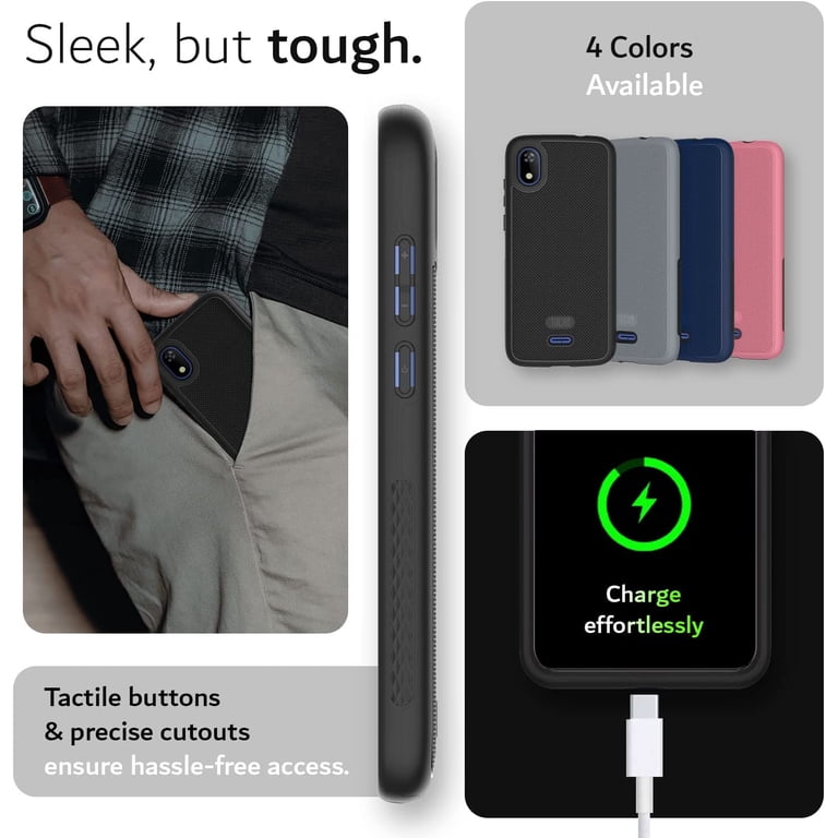 TUDIA MergeGrip Moxee M2160 Phone Case MH-T6000 / Ans Artia P600 Case Heavy  Duty - Matte Black - Walmart.com