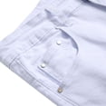 thumbnail image 3 of Jinda Men's Denim Trousers Slim Fit Jeans Chic Stretch Straight Mid Rise Ripped Distressed White 32, 3 of 4