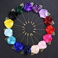 thumbnail image 4 of HAOSHICS 12Pcs Artificial Rose Flower Pins, Groom Suit Lapel Pin Flower Buttons, Men's Suit Corsages for Wedding, Party, Anniversary, Stage Performance Costume Decoration, 4 of 6