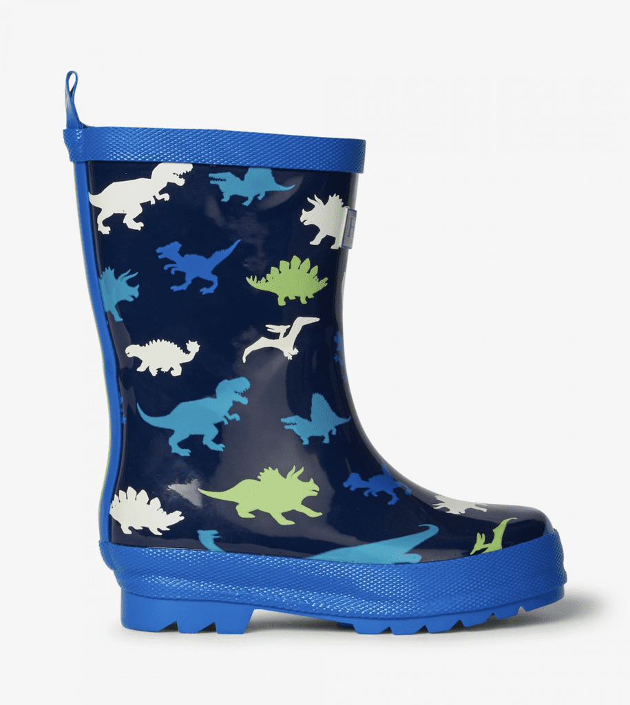 Hatley Kids Shiny Rain Boots Friendly Dinos 