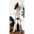 thumbnail image 3 of DecMode 16" x 69" Blue Metal Paddle Oar 3 Hook Coat Rack with Wooden Poles and Storage Tray, 1-Piece, 3 of 14