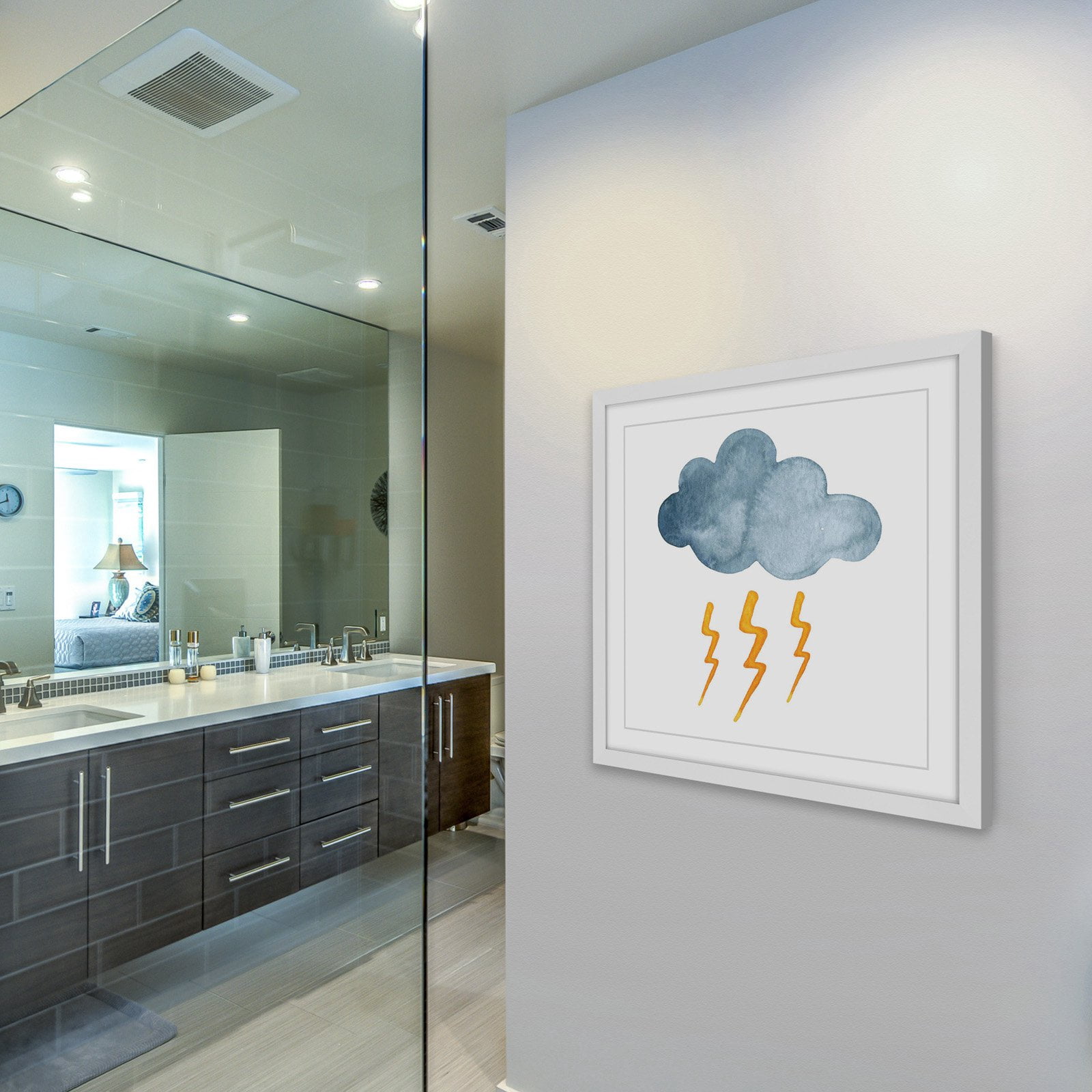Marmont Hill "Lightning" by Diana Alcala Framed Painting Print