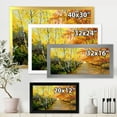 thumbnail image 4 of Designart 'Path Through The Autumn Woods Along River' Traditional Framed Art Print, 4 of 4