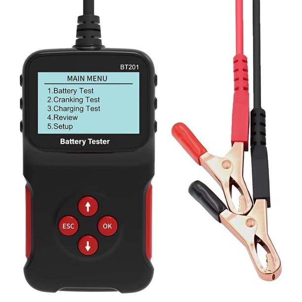 Probador de Batería de Coche de 12 V, Herramienta Digital de Diagnóstico de Baterías y Alternadores, Comprobador de Carga para Coches, Camiones y Motocicletas.