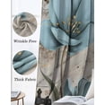 thumbnail image 3 of Teal Blue Tulips Blackout Curtains for Bedroom Living Room Darkening Curtains 84 Inch Length 2 Panels Set Spring Floral Barn Doors Vintage Wood Beige Window Curtain Window Treatment Drapes 42"x84", 3 of 9