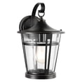 thumbnail image 2 of SAFAVIEH Raine LED Black Aluminium Outdoor Wall Sconce with Clear Glass Shade, 2 of 4