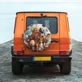 thumbnail image 6 of Fuzoiu Animal Filled Noahs Ark Print Universal Spare Tire Cover with Buckle Strap, Waterproof Wheel Covers for Jeep, Trailer, RV, Truck and All Car-16 inch, 6 of 6