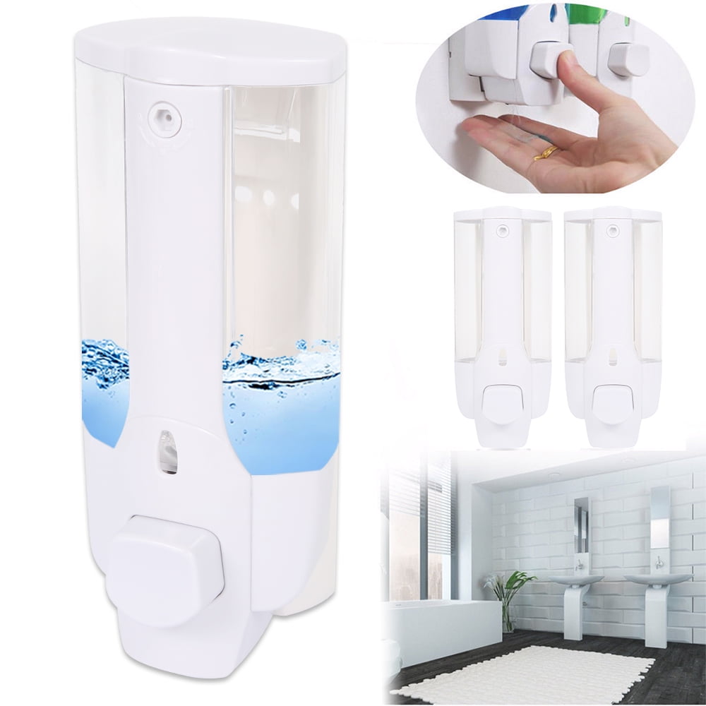 Pack of 2 Press Type Soap Dispenser Wall Mounted Liquid Hand Wash