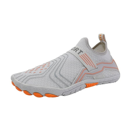 Fauean Womens Slip on Sneakers Outdoor Light Breathable Women s Shoes Vacation Going Out Grey Size 43