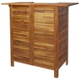 thumbnail image 3 of vidaXL 19.7 in Solid Wood Acacia Patio Bar Table with Table and Stool, Multicolor (3 Count), 3 of 11