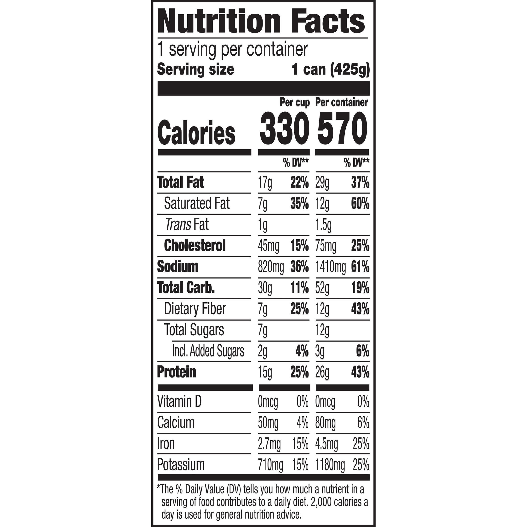 Hormel Chili Omaha Steaks Beef Chili With Beans, 100% Natural, Canned Chili, Shelf Stable 15 oz Can