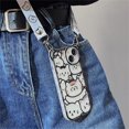 thumbnail image 1 of Estuche con cordón cruzado con orejas de oso y flor bonita coreana para iPhone 14 13 12 11 Pro XS Max X XR 7 8 Plus, funda blanda a prueba de golpes con correa Tan Jianjun unisex, 1 of 2