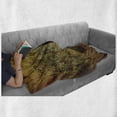 thumbnail image 6 of Rustic Soft Flannel Fleece Throw Blanket, Historical Italian Door of Stone House Mediterranean Picturesque Heritage, Cozy Plush for Indoor and Outdoor Use, 50" x 70", Amber Brown, by Ambesonne, 6 of 6