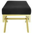 thumbnail image 3 of Modway Rove Velvet Performance Velvet Bench in Gold Black, 3 of 5