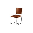 thumbnail image 2 of Pemberly Row Contemporary Leather Dining Chair in Brown Finish (Set of 2), 2 of 5