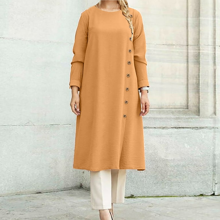retro cotton linen maxi dress Retro Handmade Buttons Leisure Loose Linen Dress Soft Cotton Linen Maxi Dress Plus Size Linen Plus Size Dress Plus Size Clothing Style 006