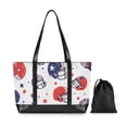 thumbnail image 7 of FORMRS Canvas Laptop Tote Bag for Women with 15.6" Computer Compartments Shoulder Handbag, Star Spangled Helmets, 7 of 7