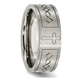 thumbnail image 6 of Mens 6mm Cross Design Titanium Wedding Band, 6 of 6