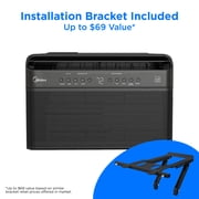 Midea 6,000 BTU Smart Window Air Conditioner, U-Shaped Inverter, Ultra Quiet, Wi-Fi, Remote, Easy Install, Energy Efficient, Cools 250 Sq Ft, Black