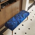 thumbnail image 4 of FUIALDOLG Bench Covers Slipcover Stretch Dining Bench Cover with Elastic Band Washable Rectangle Kitchen Chair Covers for Garden, Bedroom, Living Room (Blue Galaxy Meteor), 4 of 6