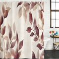 thumbnail image 3 of Eucalyptus Leaves Waterproof Fabric Shower Curtain,Brown Spring Botanical Aesthetic Waterproof Fabric Shower Curtain for Bathroom Curtains Bathtubs Shower Curtains with 12 Hooks Extra Long 72x84, 3 of 8