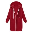 thumbnail image 6 of Gkeoshab Hoodies for Women Womens Oversized Hoodies Fleece Sweatshirts Fall Fashion 2025 Pullover Sweaters Winter Clothes Red S, 6 of 9