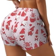 thumbnail image 2 of Fotbe Valentine Gnomes Seamless Shorts, Womens Workout Shorts High Waist Stretch Booty Short for Gym/Yoga/Running/Biking-X-Large, 2 of 9