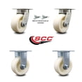 thumbnail image 2 of 5 Inch Kingpinless Nylon Wheel Caster Set 2 Swivel Locks 2 Rigid Service Caster, 2 of 2
