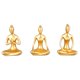 thumbnail image 1 of Set of 3 Gold Yoga Figurines Waterproof Resin Decorative for Bookshelf Living Room Wine Cellar, 1 of 2