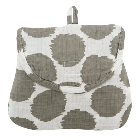 Bacati Muslin Nursing Privacy Cover, Ikat Zigzag Grey Dots, 1.0 CT