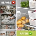 thumbnail image 4 of Recipientes para nevera para frutas y verduras LUXEAR con tapas, paquete de 4, 4 of 9