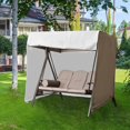 thumbnail image 3 of MYG for Outdoor Swing Cover 3-Seat Patio Hanging Chair Protector Waterproof Sun Protection 87x49x67 Inch with Double Zip Design for Easy Access, 3 of 9