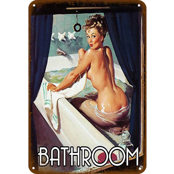 Placa Metal Vintage Sexy Pintura Hierro Rectangular Arte La Pared 20x30cm