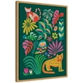 thumbnail image 4 of Kate and Laurel Framed Canvas Wall Art Print Jungle Animals by Rachel Lee, 18 x 24 Sylvie Natural Frame, Whimsical, Animal Art for Wall Decor, 4 of 8