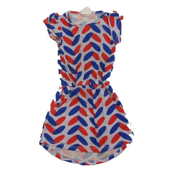 Pre-owned: LuLaRoe Girls Grey | Orange | Blue Dress size: 2T (Good)