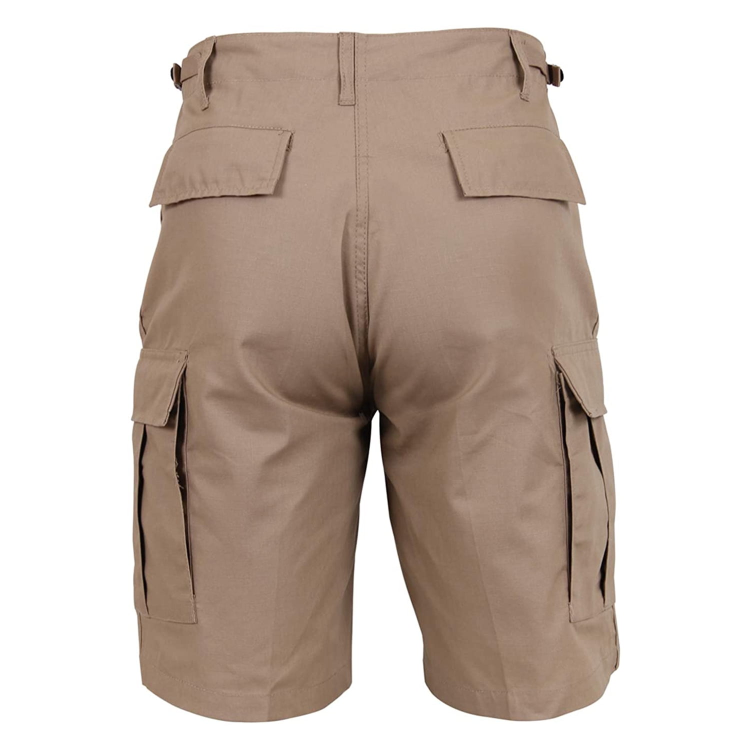 Mafoose Men's Woodland Camo Cargo Shorts, Rip-Stop BDU