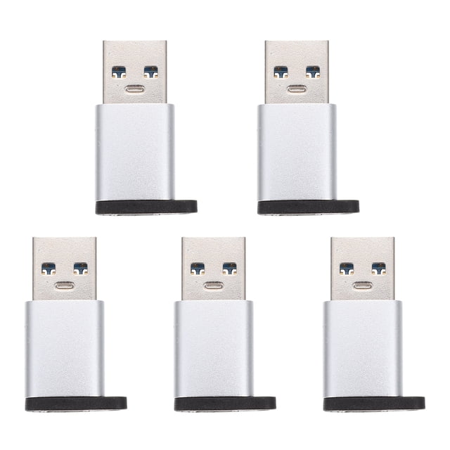 5 adaptadores USB-C a USB para ordenador, portátil, tableta y teléfono.