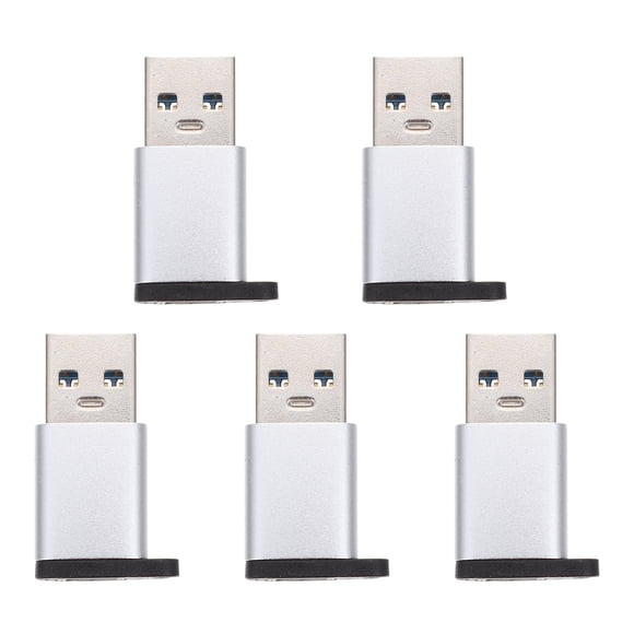 5 adaptadores USB-C a USB para ordenador, portátil, tableta y teléfono.