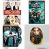Assorted 4 Pack DVD Bundle: Neighbors: 2-Movie Collection, Jurassic World: Fallen Kingdom, Harry Potter and the Prisoner of Azkaban, Gardens of the Night