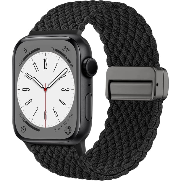 Solo Loop Compatible con Correa Apple Watch 45mm 44mm 49mm 46mm 42mm 41mm 40mm 38mm Hombre Mujer, Correas Ajustable Magnética Elástica de Nylon para iWatch Series 11 10 SE Ultra 9 8 7 6 5 4 3 2 1